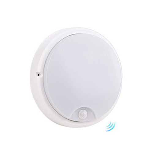 LEDER Double Circle, lámpara de pared LED blanca para exteriores