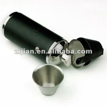 6oz leather covered hip flask