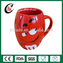 Wholesale new design customized creative M&M ceramic mug for coffee