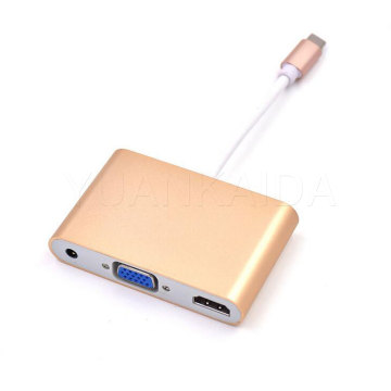 USB C to HDMI VGA Audio Adapter