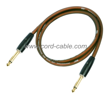 DFS Series Professional Instrument Guitar Cable Jack to Jack Brown
