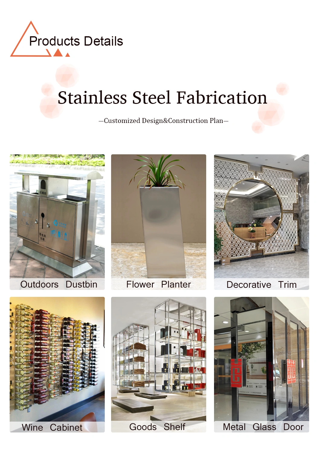Stainless Steel Metal Necklace Display Stand Showcase