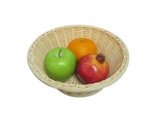 Beige Poly Rattan Fruit Basket Hand Made For Home , Snack Basket