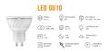 Coppa della lampada a led 5w 7w GU5.3 GU10