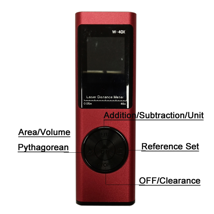 W40X Laser Measuring Meter 40m Button