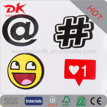 Custom Bag Accessory 3D leather SOCIAL EMOJI STICKER PATCHES