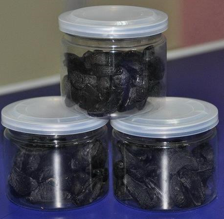 peeled black garlic