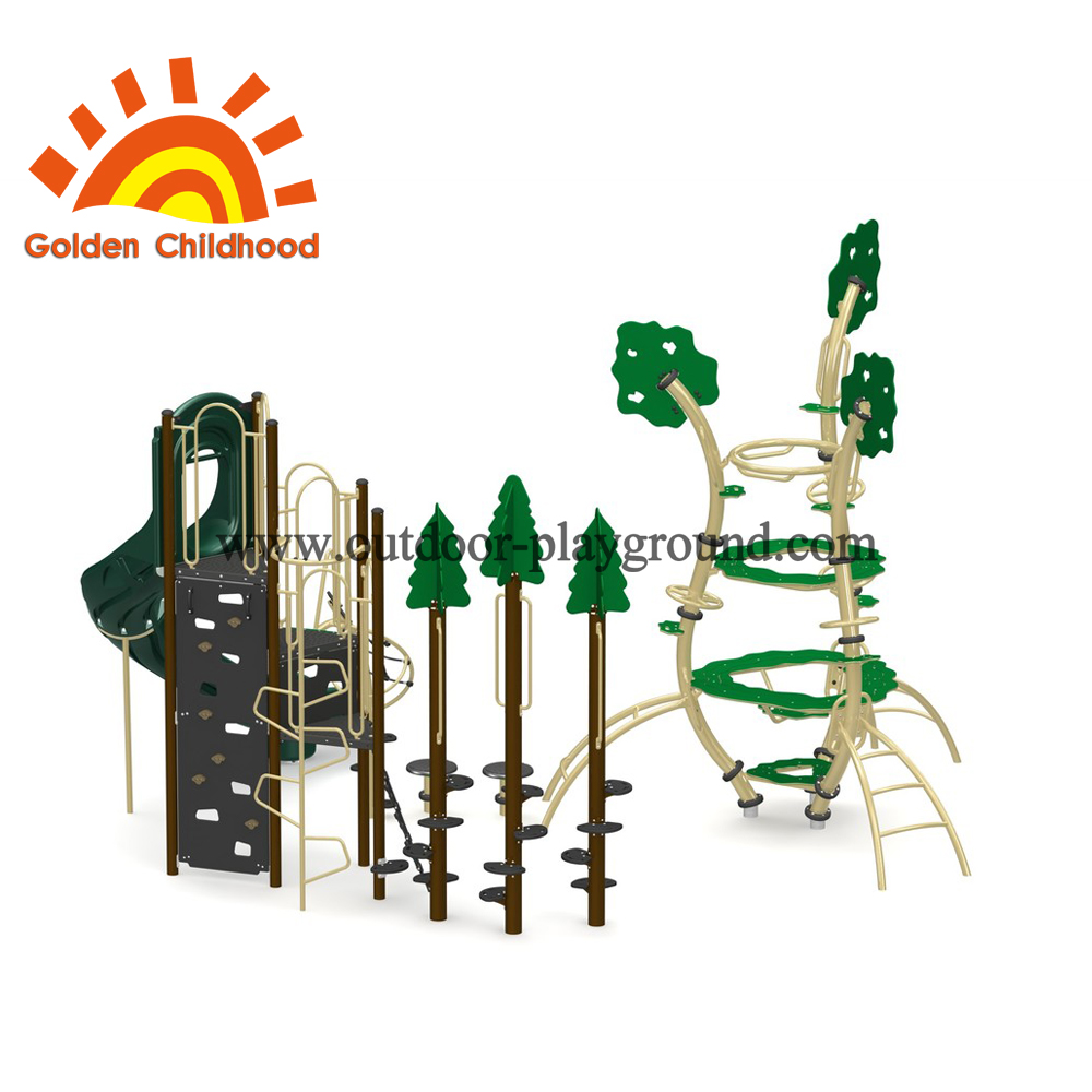 Natural Wood Series Slide Equipment For Children