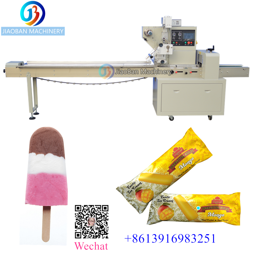 Automatic Flow Ice Cream Bar / Ice Lolly / Popsicle Packing Machine