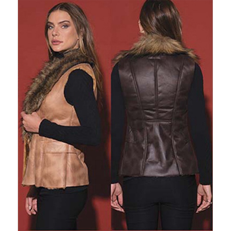 Hiver Chaud Fausse Fourrure Mode Femmes Gilet