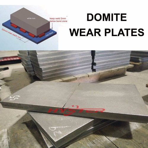 China Earliest Factory Supply Vacuum Brazed Bimetallic Domite Wear Liners, White Iron Wear Plates