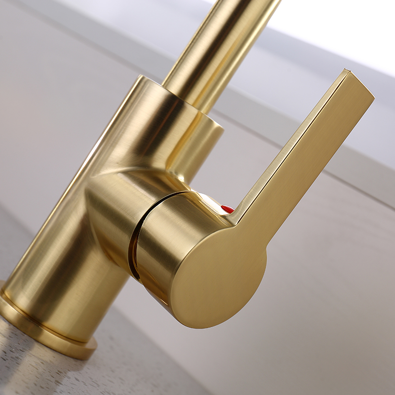 Pullout Brushed Gold Kitchen Faucet Handle