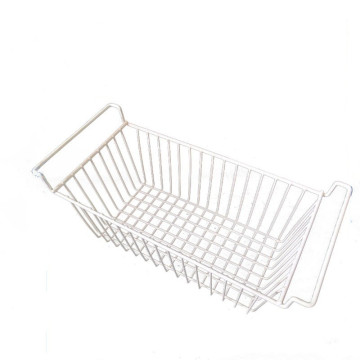 White Wire Mesh Freezer Basket for Refrigerator Spare Parts