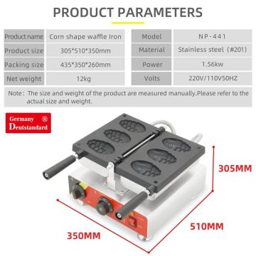 mesin wafel berbentuk jagung mini dengan stainless steel untuk dijual