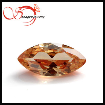 Champagne color marquise shape cubic zirconium gemstone