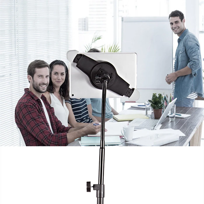 Flexible Arm Floor Stand Gooseneck 7-12inch Smartphone Tablet Holder