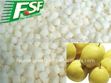 IQF frozen diced snow pear dices (size : 10 * 10mm )