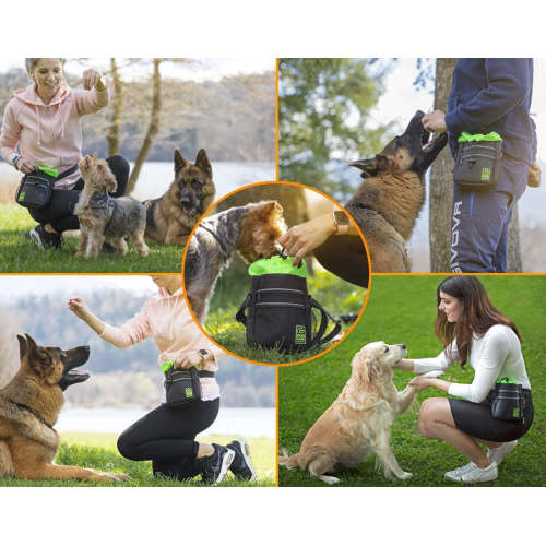 Dog Treat Pouch Built-in Poop Bag Dispenser