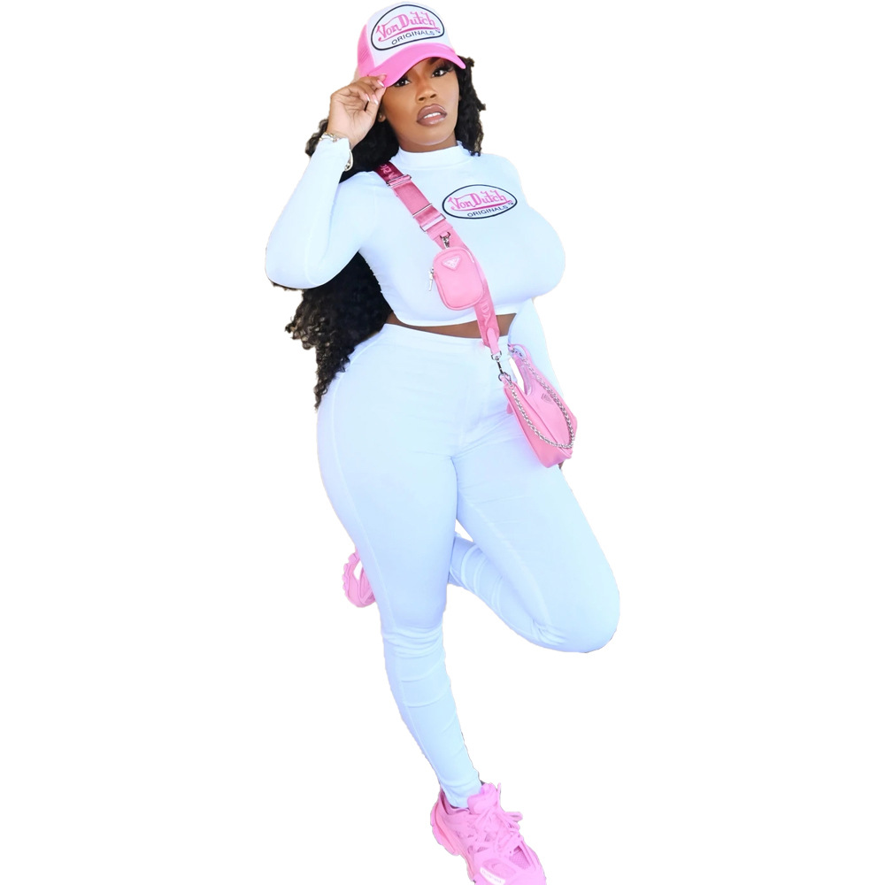 C7477 Fall 2020 Solid Jogger Suits Set Top And Pants Outfits Plus Size Women Clothing 2 Piece Tracksuit Sweat Pants Set