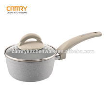 Forged Aluminum Marble Coating Sauce Pan Induction Bottom