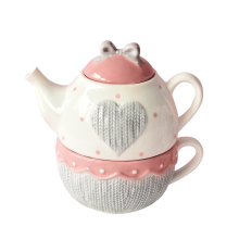 Nordic Crochet Design Bonwill Ceramic Teapot and Cup Set