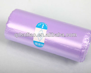 hdpe flat plastic garbage bag on roll
