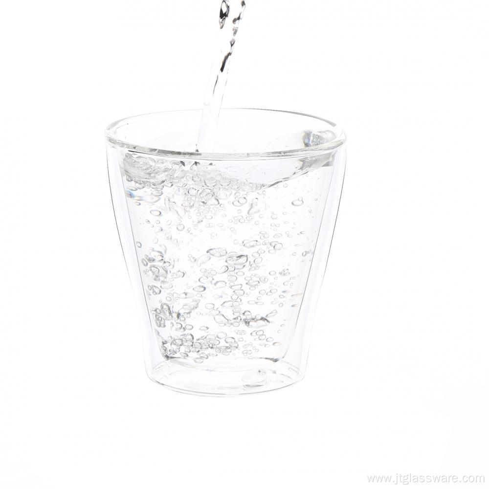 borosilicate double wall glass milk glass cup