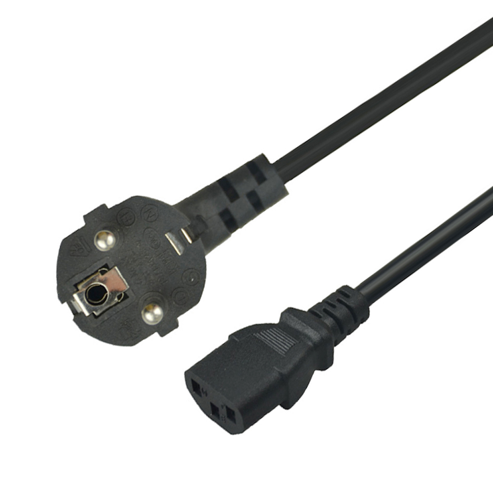 High Quality  Factory Manufacture  2 Strong Euro Plug Waterproof Pvc   1.8M Extension  For Comupter/Monitor IEC Power Cable