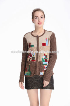 Unisex knitted Christmas Ugly sweaters zipped cardigan