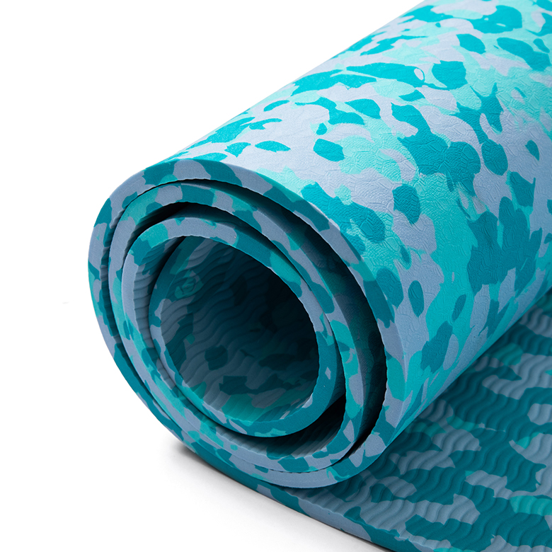 factory manufacturer cheap price blue cloud cheap custom camouflage camo fitness non slip thick 1/2 inch anti-slip yoga mat