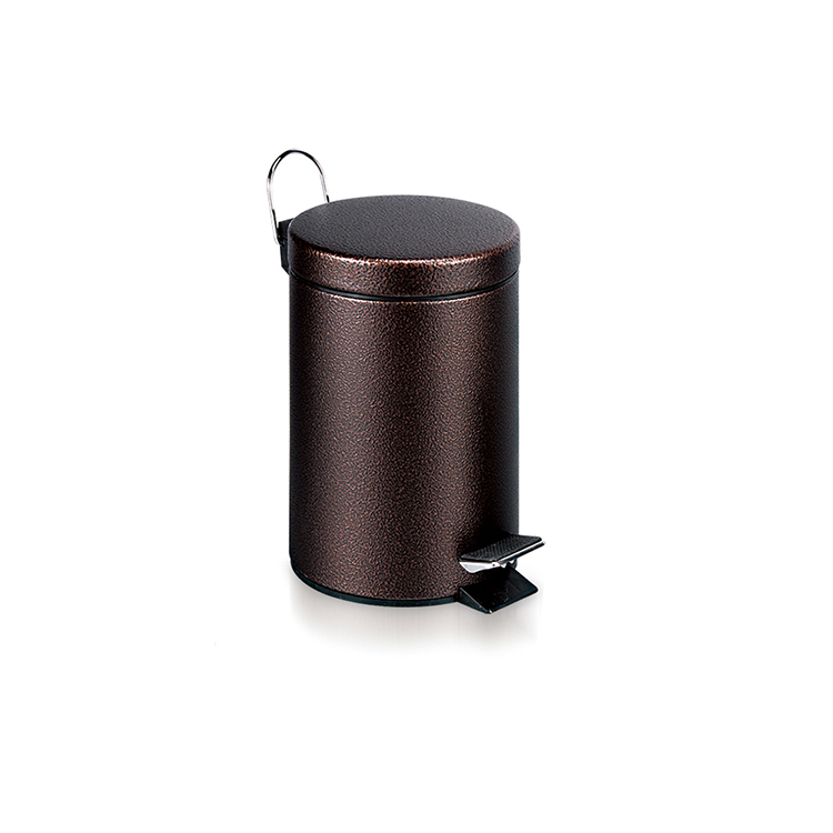 black spray trash can