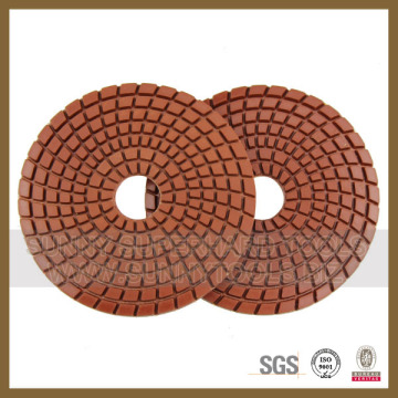 Diamond polishing pad for marble