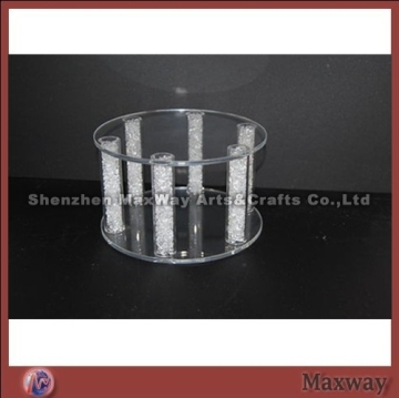 Double Layered Tube Plexiglass Cupcake Stand Holder