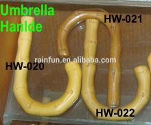 Umbrella accessories wooden curve handle for umbrella