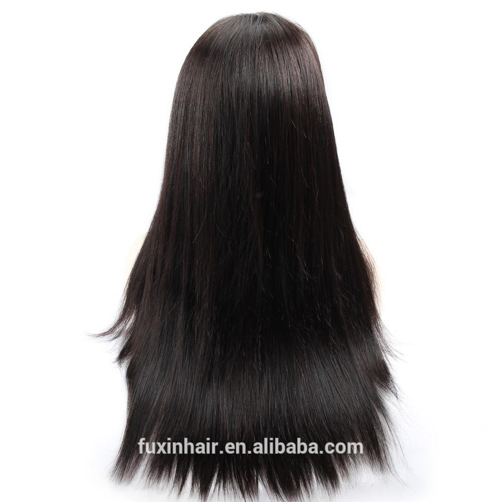 Perruque Yaki Straight Thin Skin Transparent Full Lace Wig Preplucked Swiss Lace Frontal Malaysian Hair wig