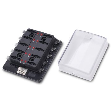 Red LED Indicator Blade Fuse Box 6-Way Holder
