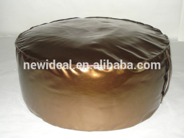 Shiny bean bag pouf with handle