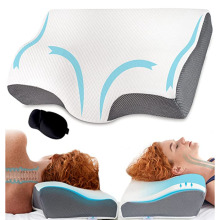 Anti-snoring butterfly cervical memory foam pillow