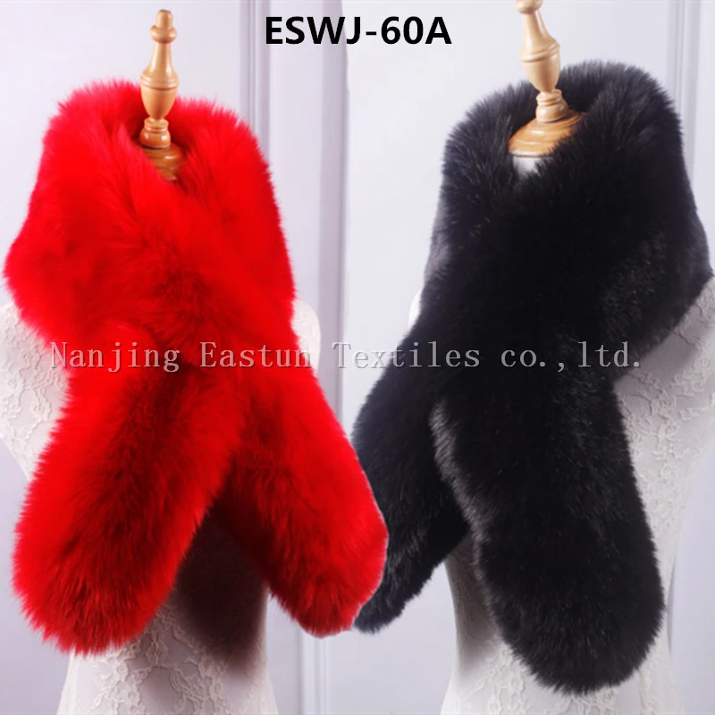 Faux Raccoon and Fox Fur Scarf Eswj-76A