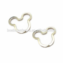 Popular Good Quality Metal Mickey Mouse Key Ring Flat