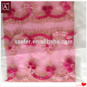 hot sale cording embroidery Fabric beads sequin