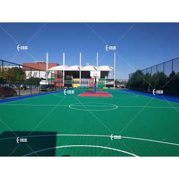 Inteligent PP Interlocking Portable Sports Basketball Court Material Plastic Tiles Temperary Basketing Flooring Outdoor