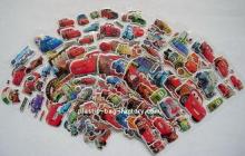 Cars pinting  PVC cartoon custom puffy stickers , promotion