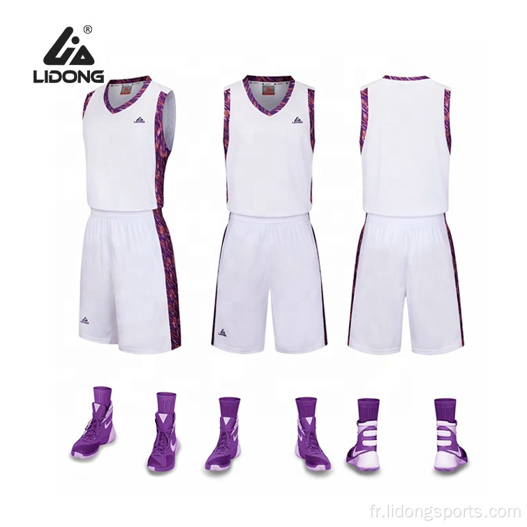 2021 Jersey de basket-ball de couleur personnalisé