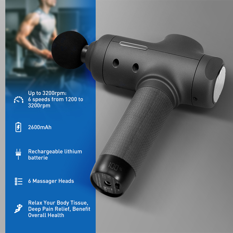 Brushless motor deep muscle massage gun with low noise