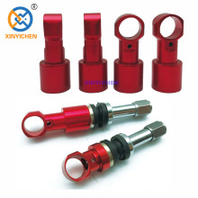 BRASS CHROME METAL HIGH PRESSURE BOLT-ON TIRE VALVE STEMS WITH MODIFIED TIRE PRESSURE RING