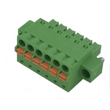 3.81mm pitch female spring screwless terminal block