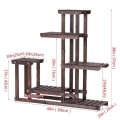 Wood Multi Tiers Shelves Flower Rack Plant Stand