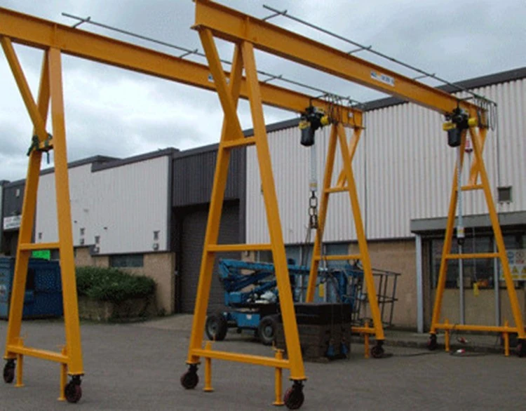 Small Gantry Crane with Wheels Motor Workshop Price