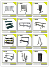Vinyl dipping dumbbell rack